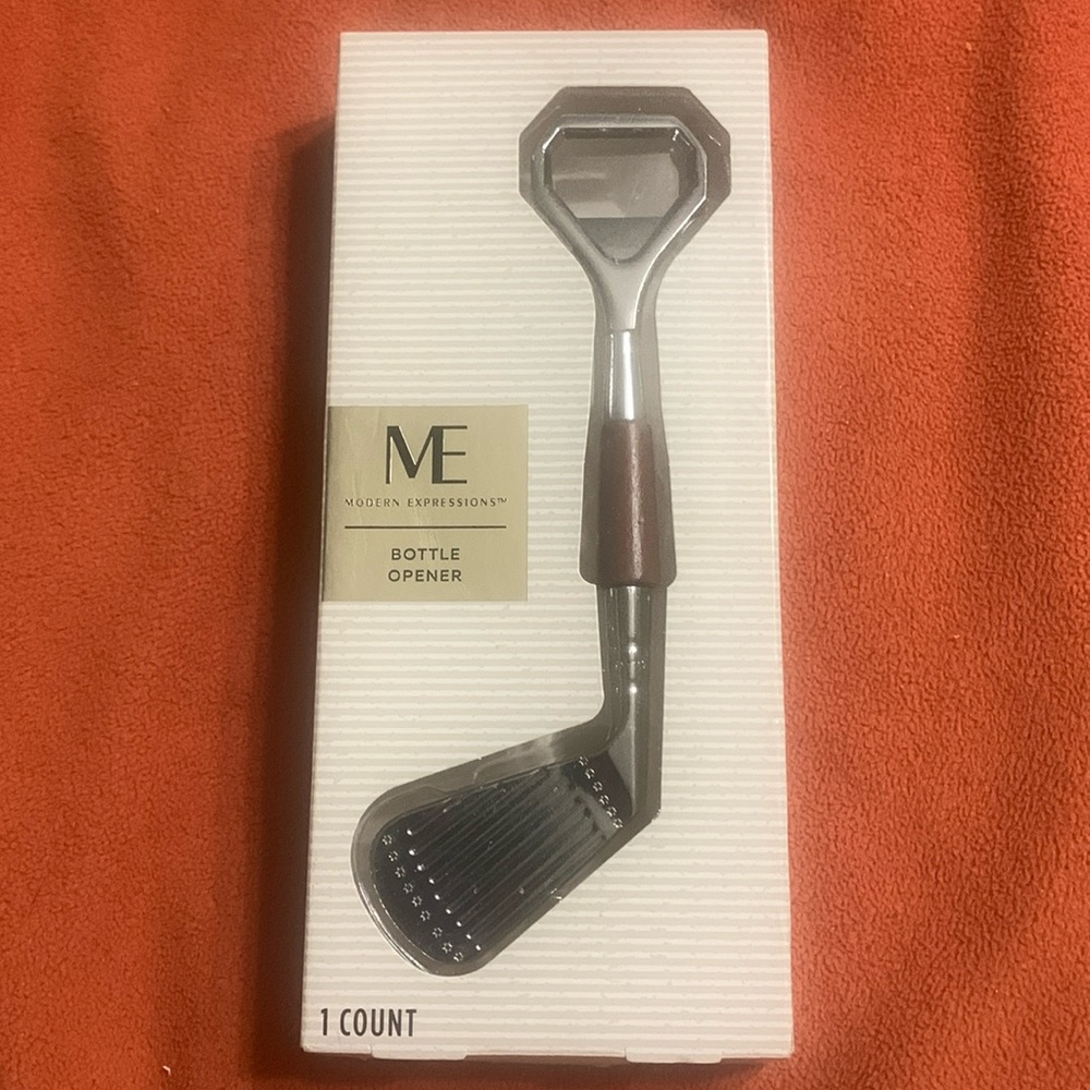 Wood Handle Golf Club Bottle Opener by ME Modern Expressions Brand New